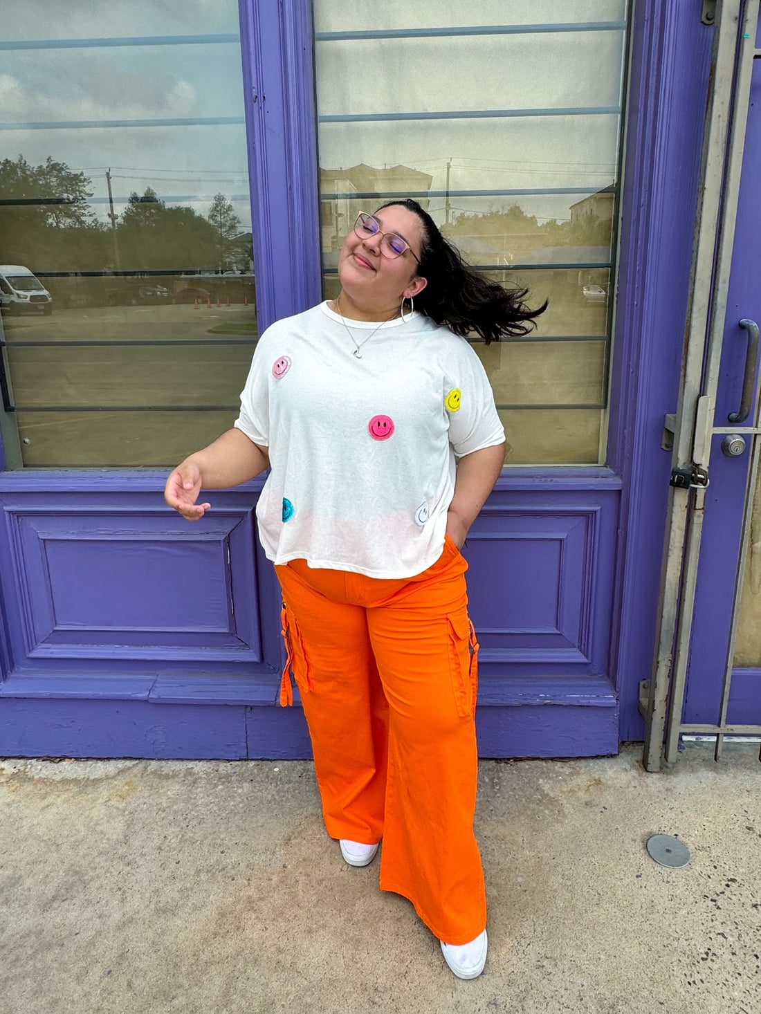Smiley Oversized Top (1XL-2XL)