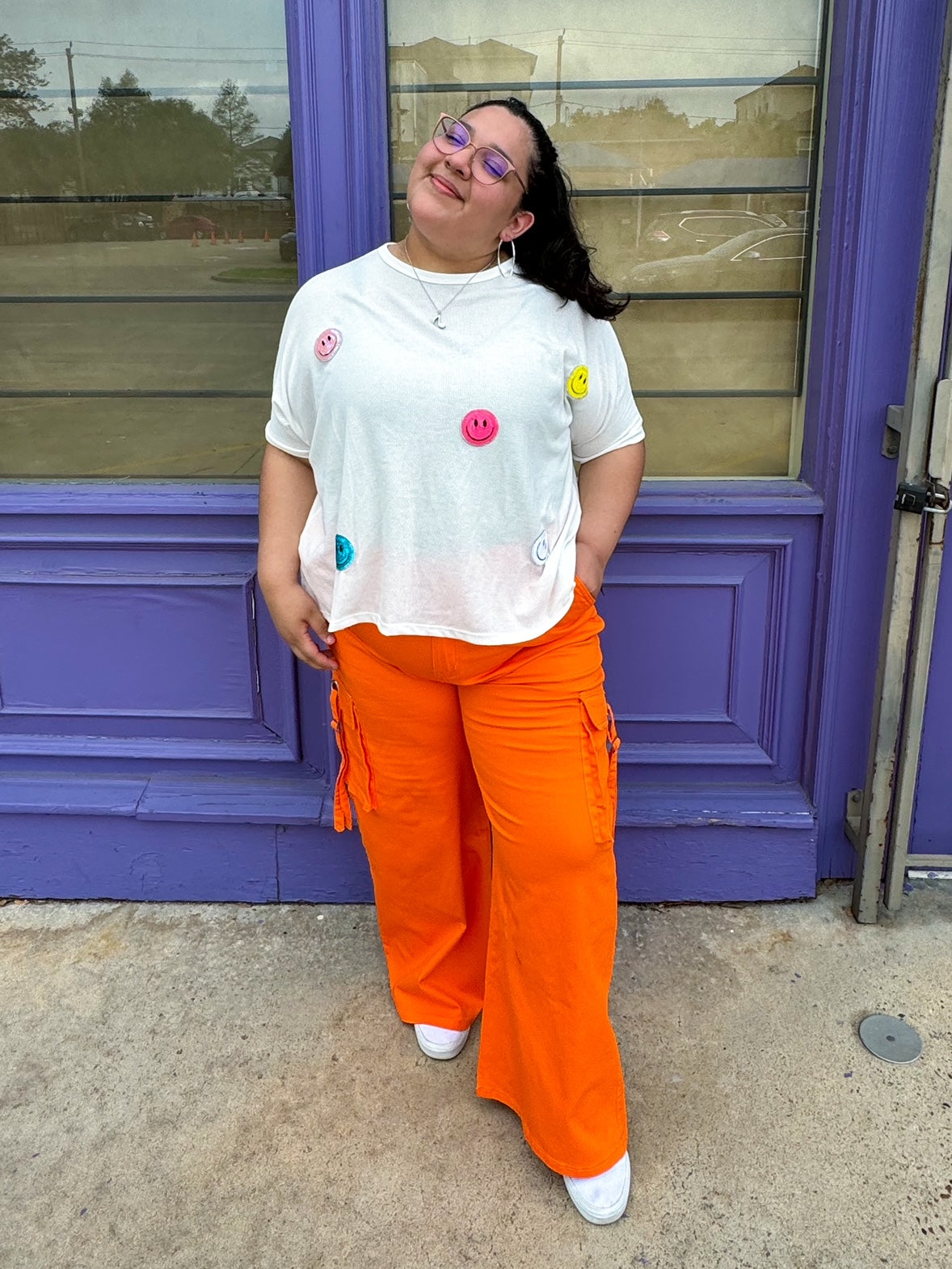 Smiley Oversized Top (1XL-2XL)
