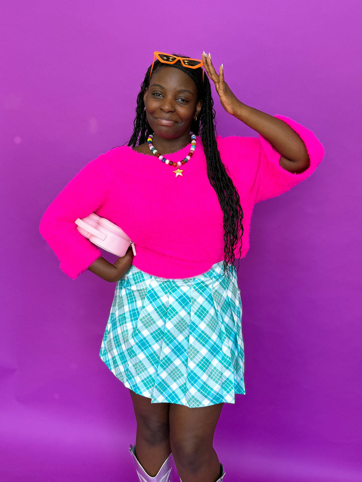Frosted Fantasy Plaid Skirt (S-2XL)