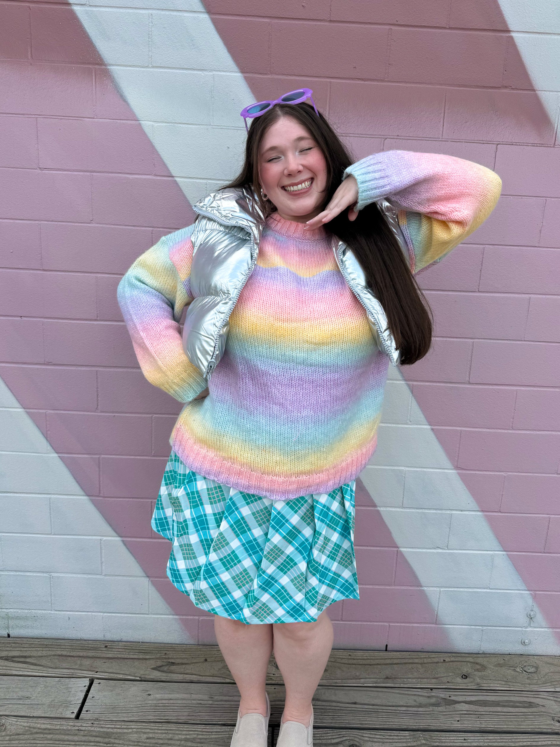 Frosted Fantasy Plaid Skirt (S-2XL)