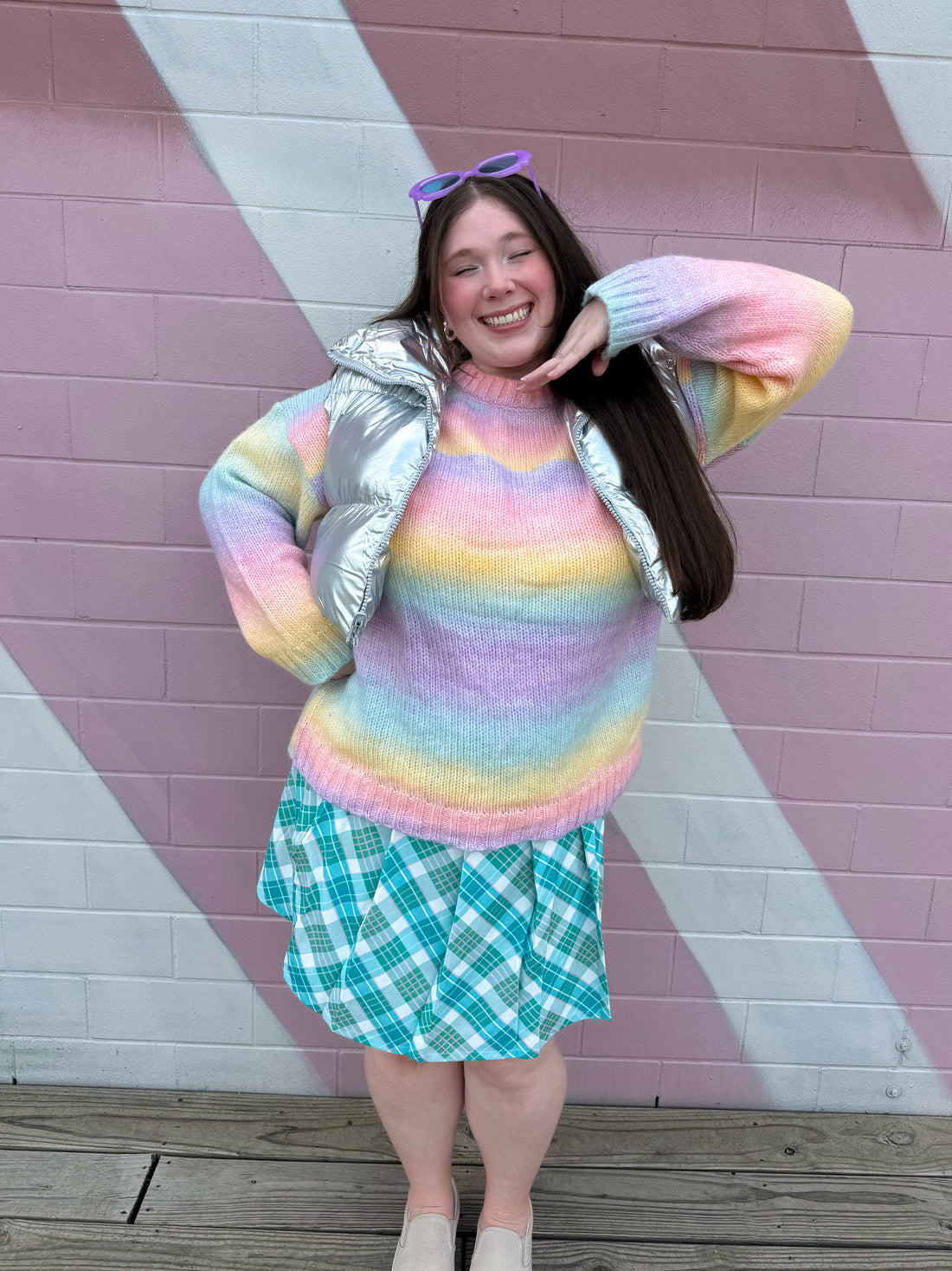 Frosted Fantasy Plaid Skirt (S-2XL)