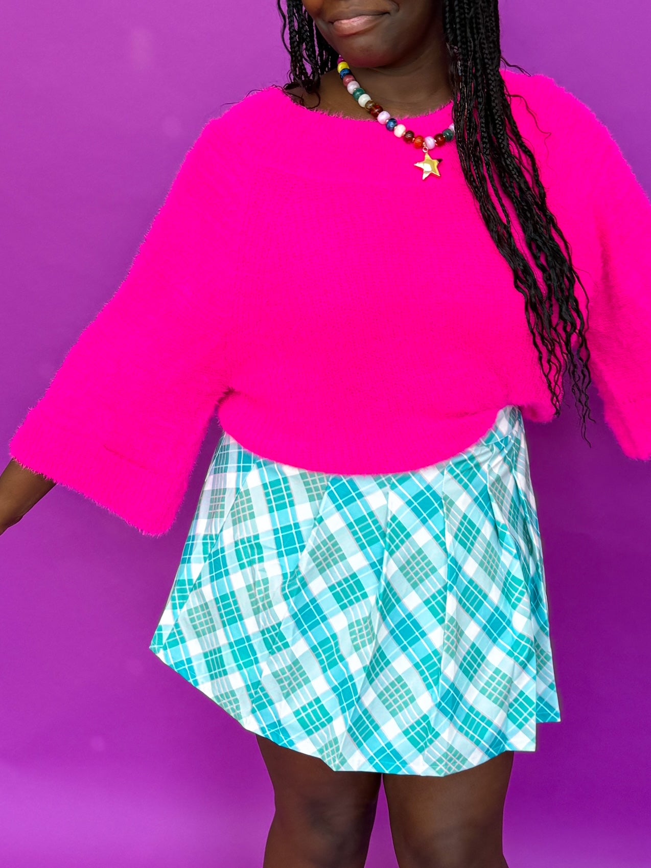 Frosted Fantasy Plaid Skirt (S-2XL)