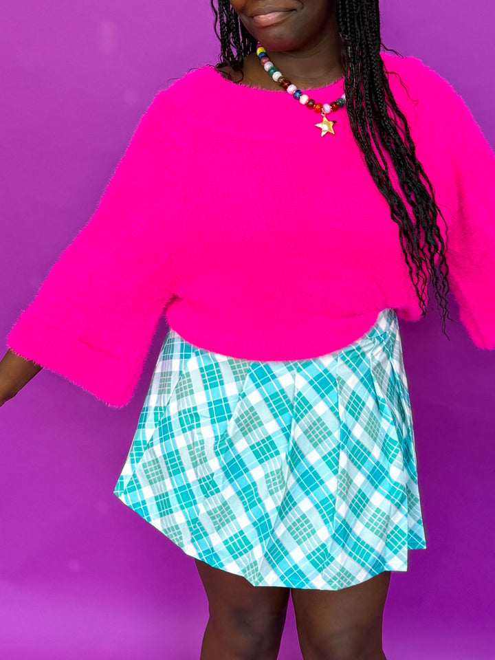 Frosted Fantasy Plaid Skirt (S-2XL)