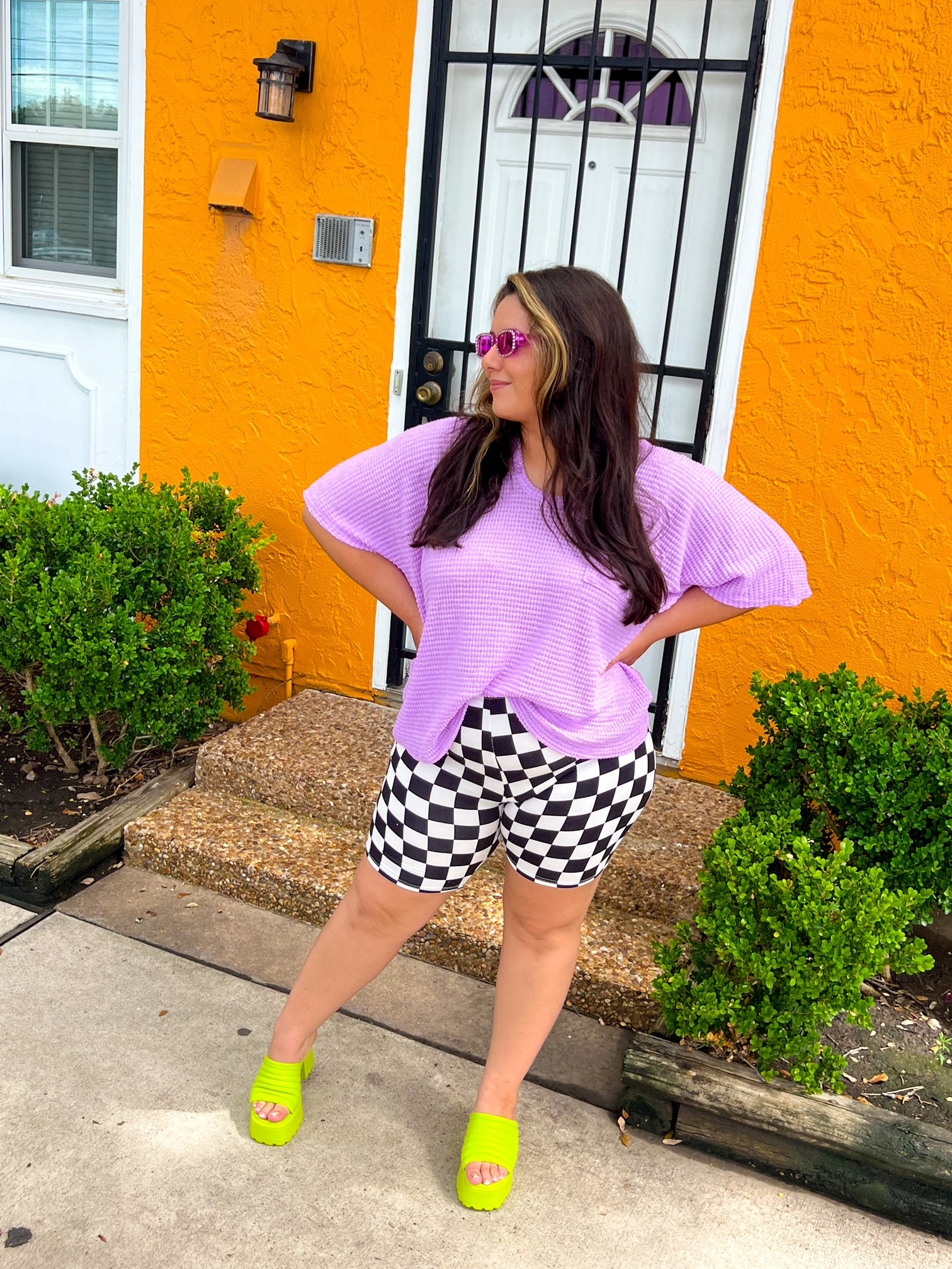 Checkered Biker Shorts (S-XL)