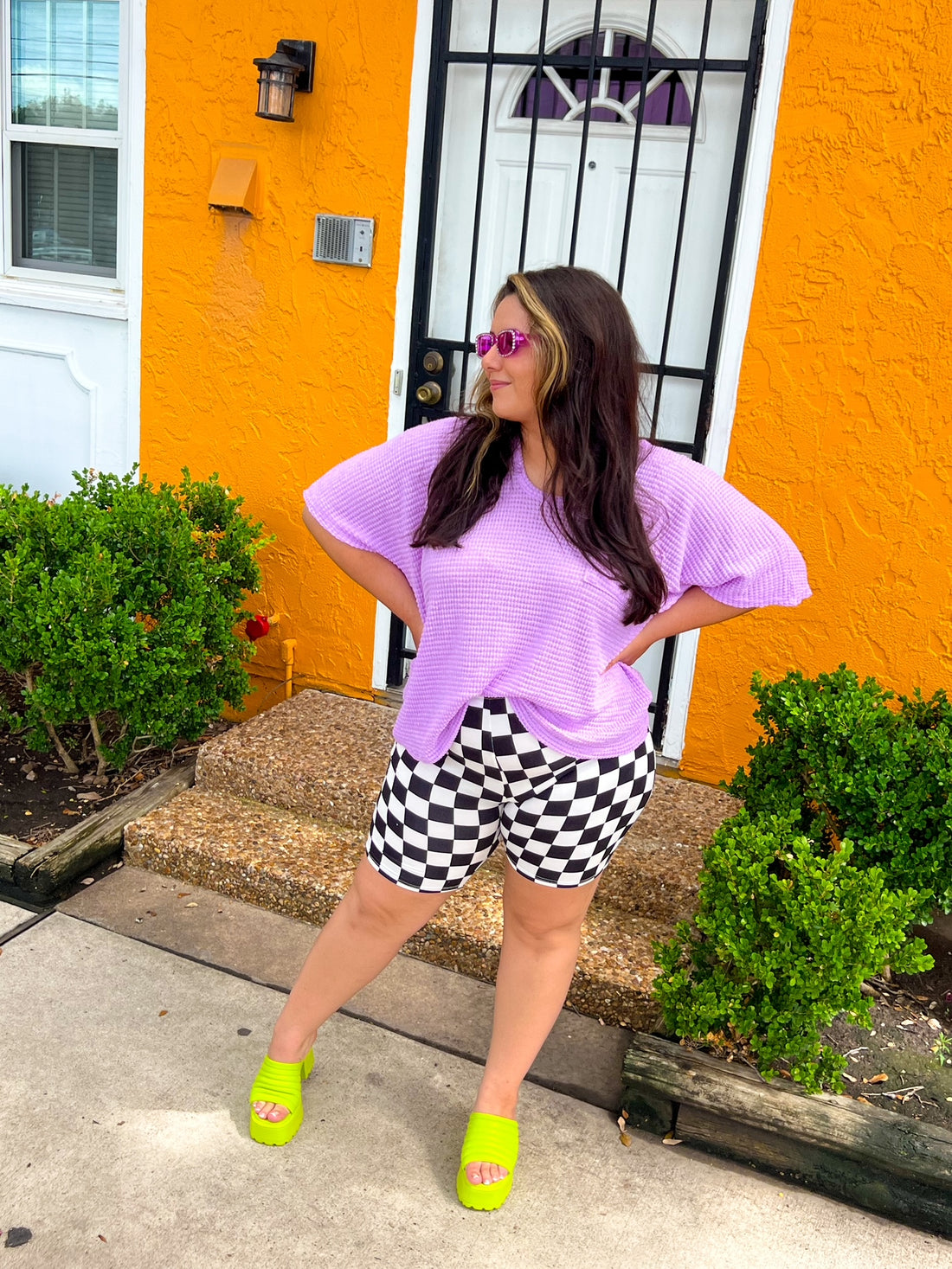 Checkered Biker Shorts (S-XL)