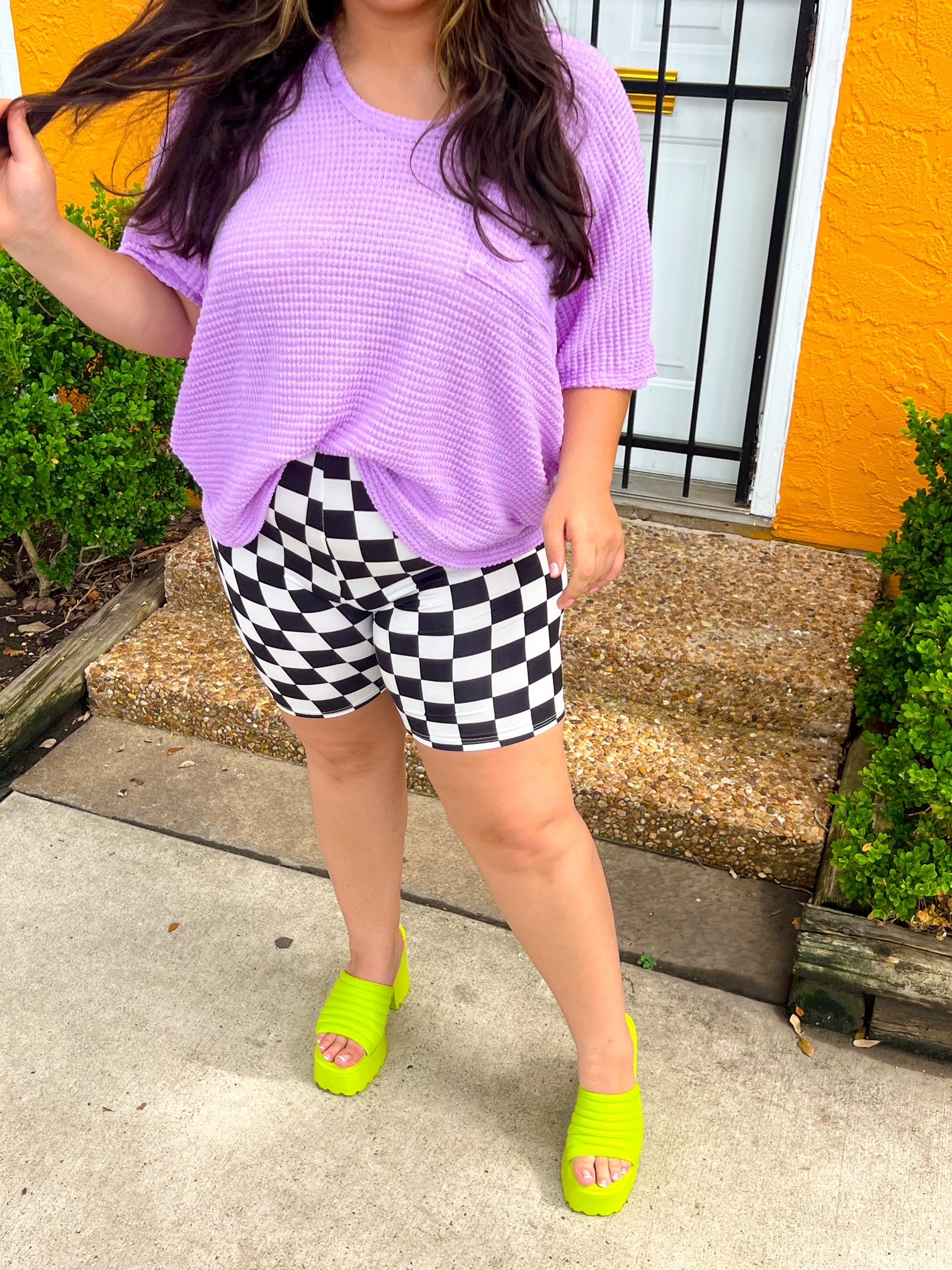 Checkered Biker Shorts (S-XL)