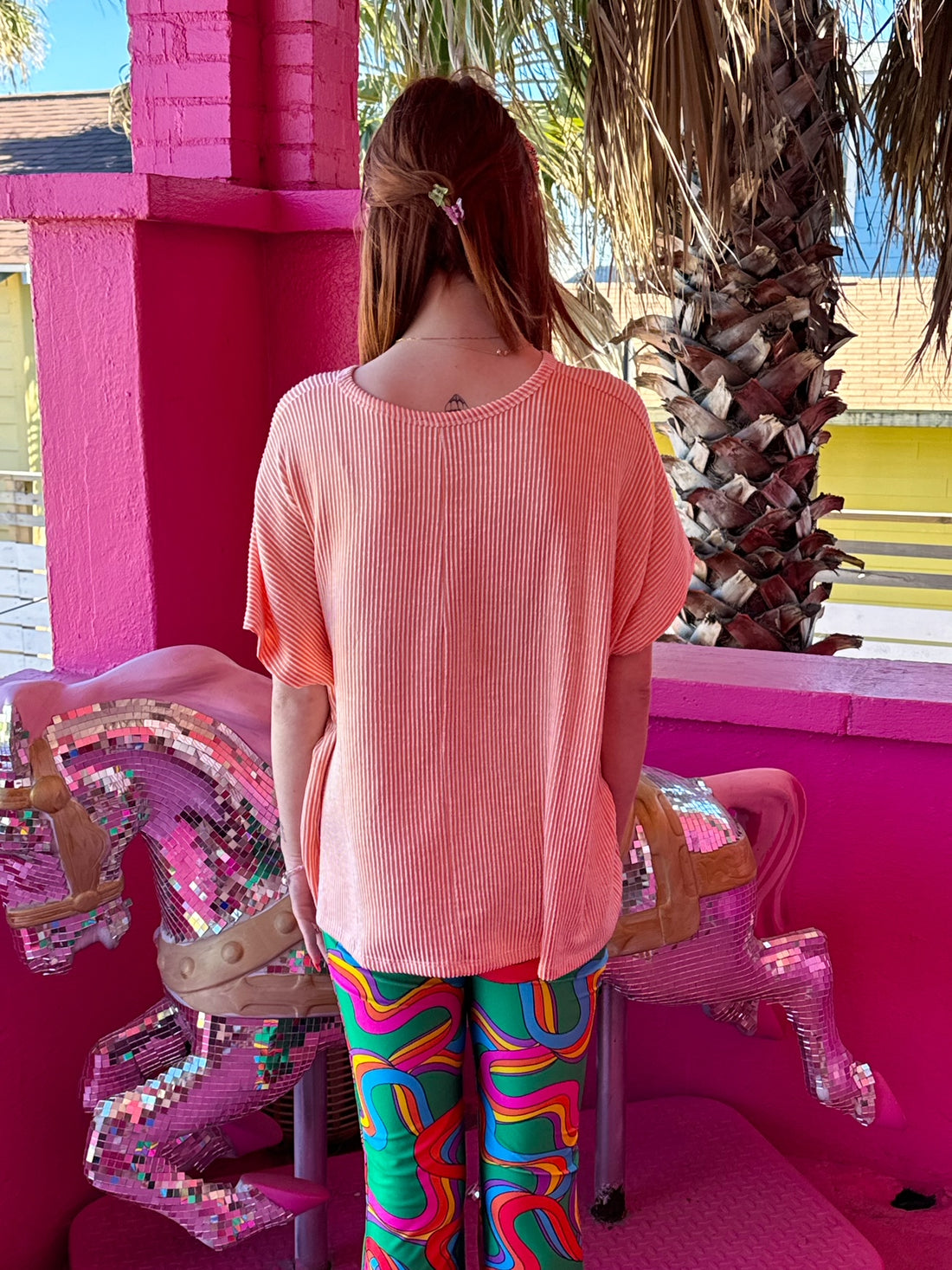 Stay True Orange Ribbed Tee (S-3XL)