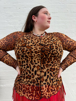 Spot Me Cheetah Mesh Top (S-3XL)