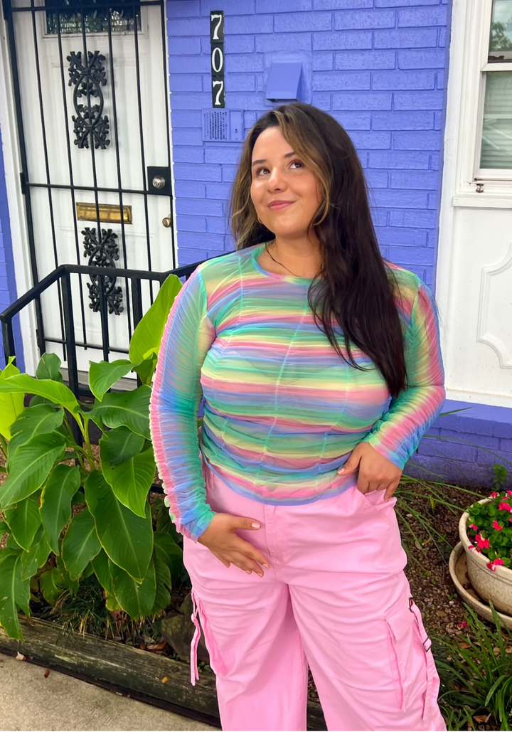 Rainbow Mesh Dreams Outfit Bundle (S-3X)