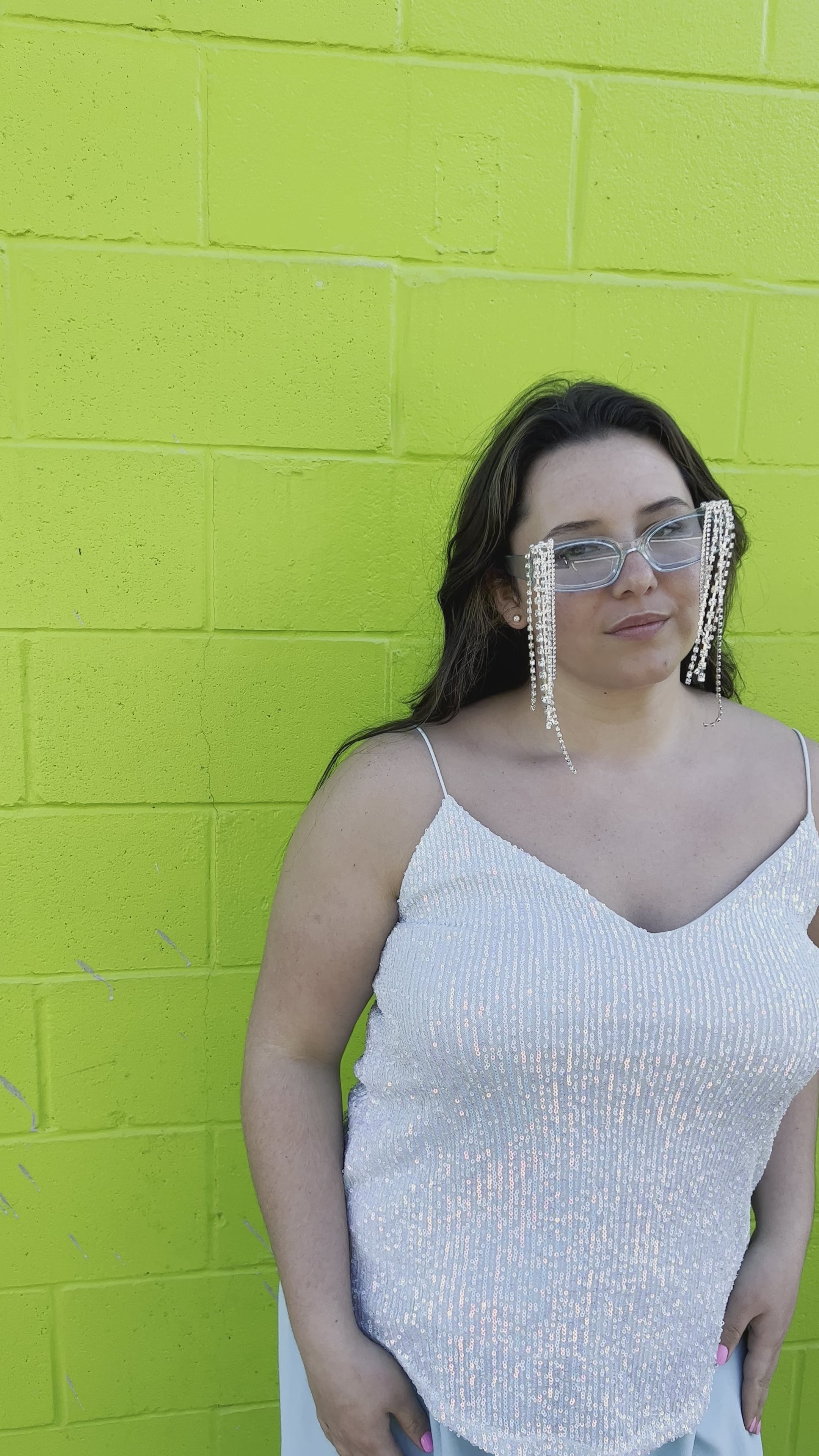 Shining for You Blue Tank (1X & 2X)