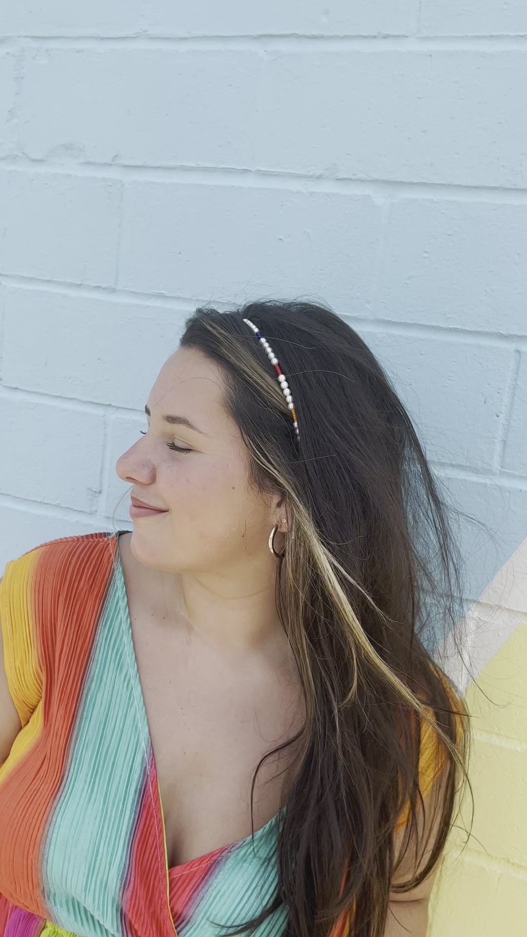 Rainbow Pearl Headband