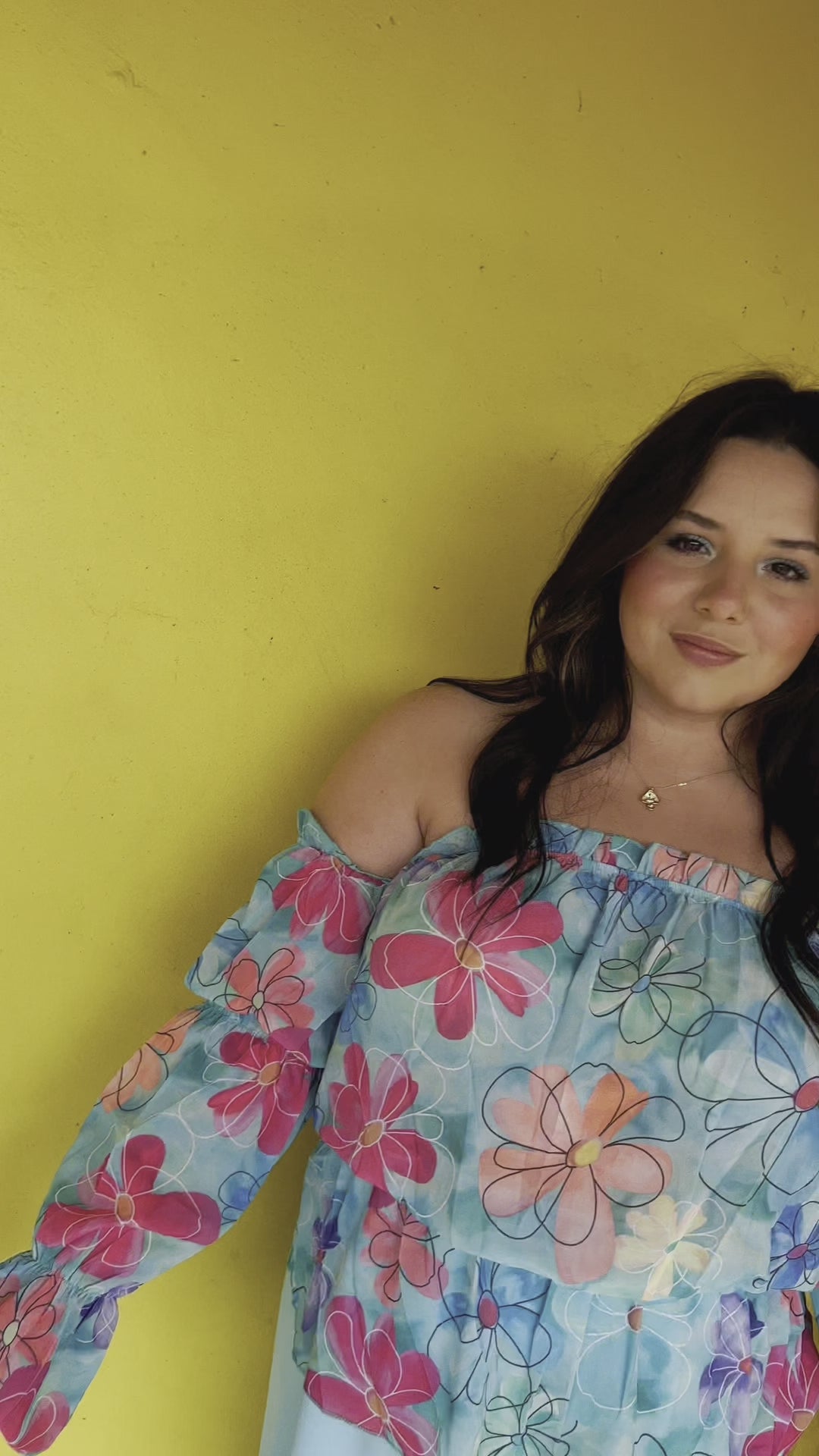 More Flowers Off the Shoulder Top (S-XL)