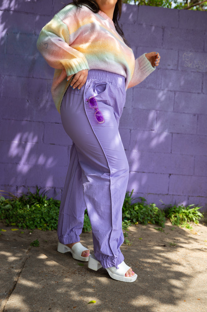 Lavender Parachute Pants *Extended Sizes