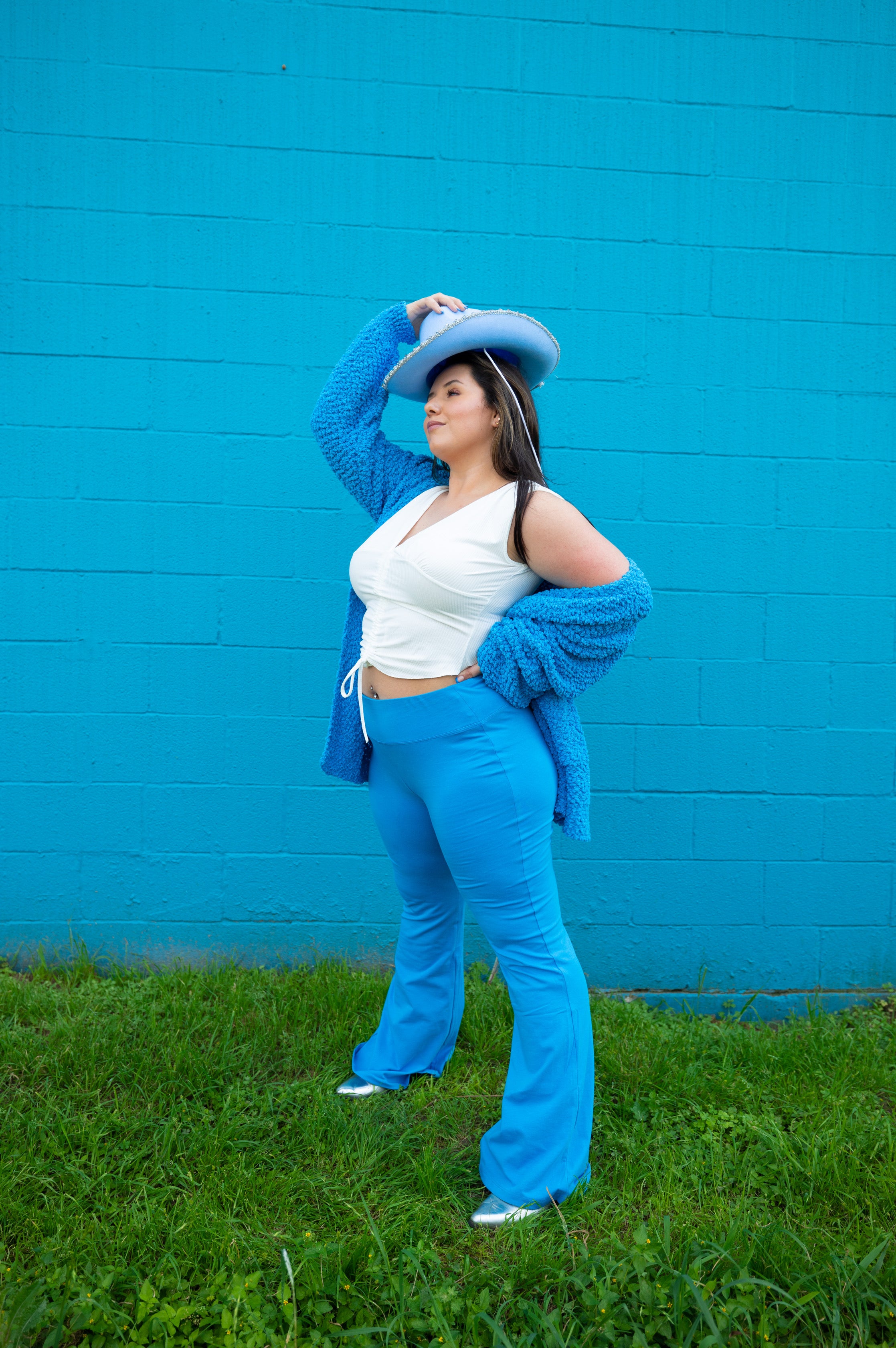 Blueberry Flare Yoga Pants (XL-3X)