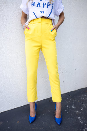 Seize the Day Yellow Trouser Pants (S-L)