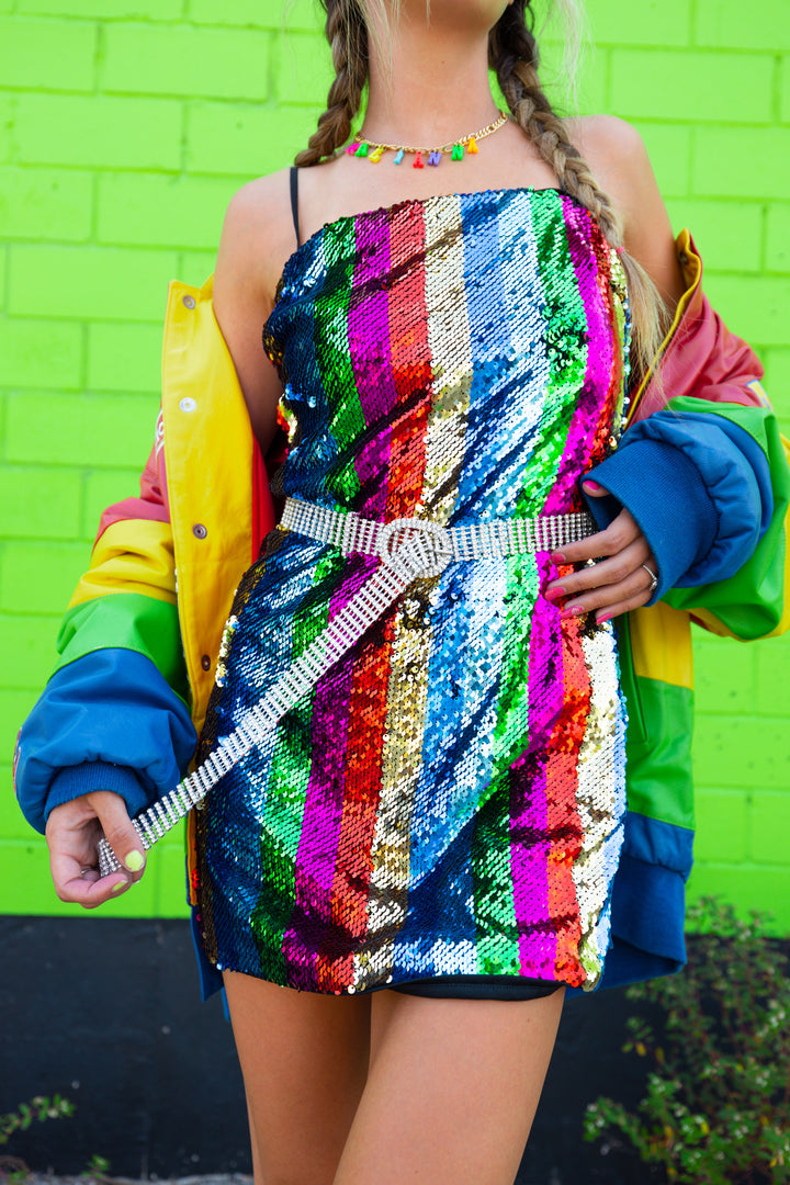 Rhinestone Buckle Belt