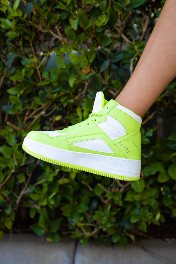 Vibe Sneakers in Lime Green