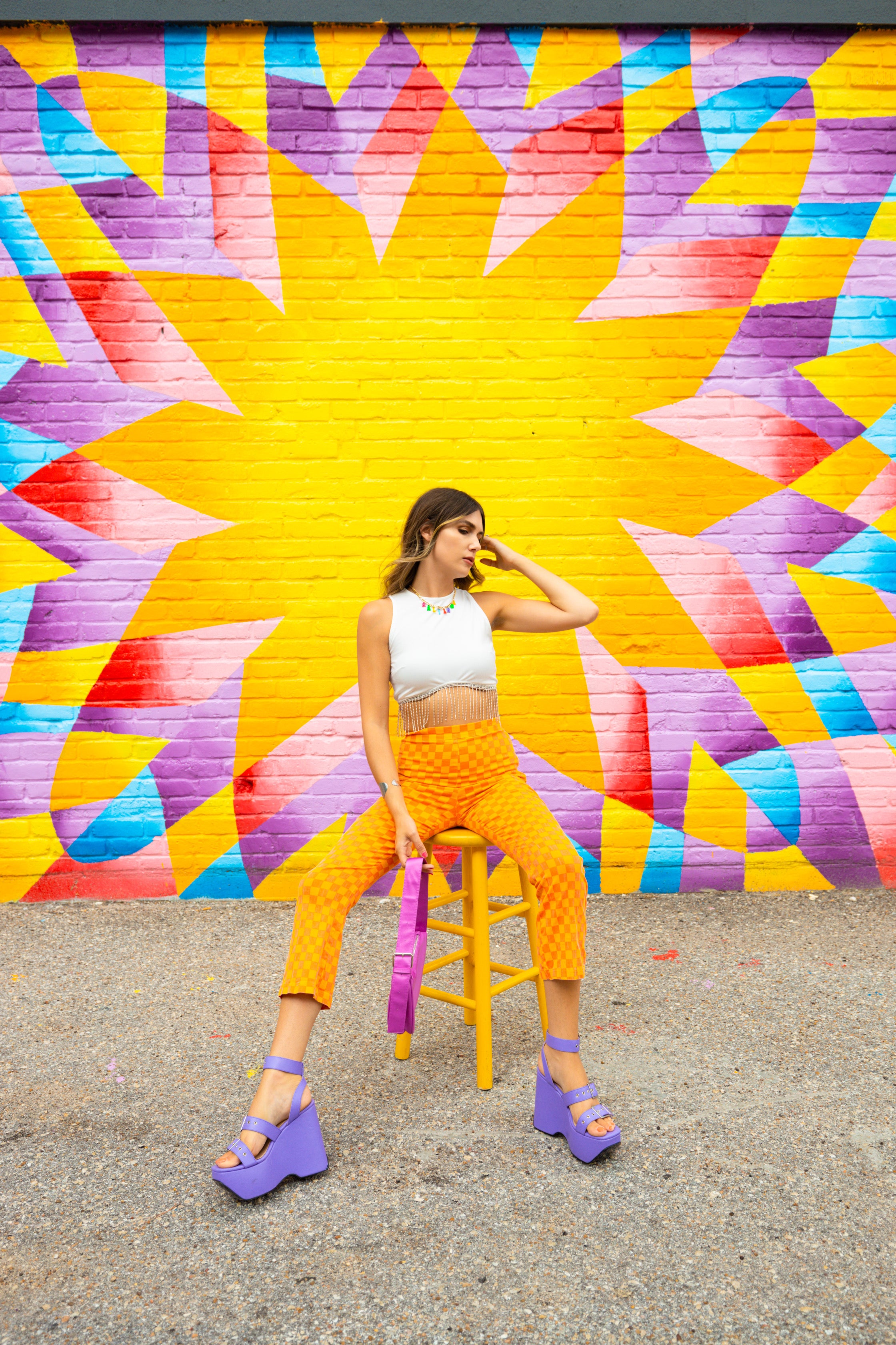 Dripping Rhinestone Tank (S-XL)