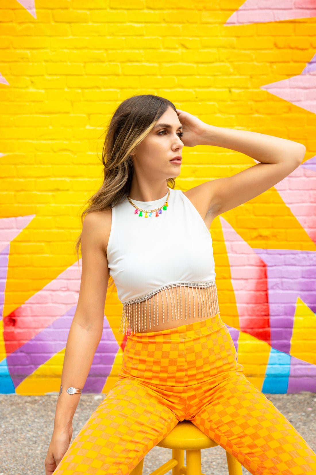 Dripping Rhinestone Tank (S-XL)