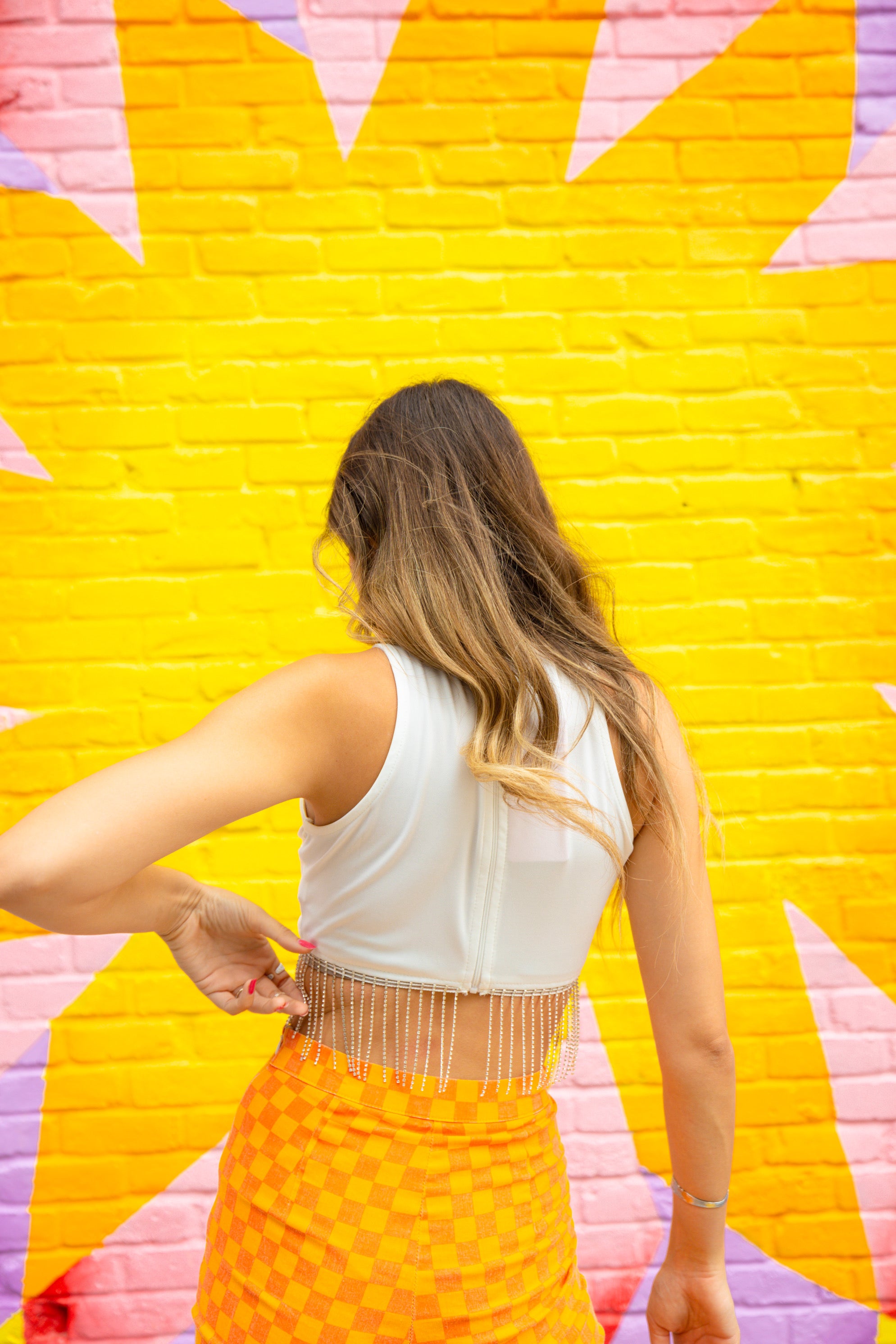 Dripping Rhinestone Tank (S-XL)