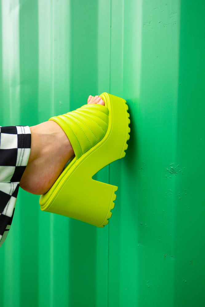 Snake Eyes Platforms in Lime Green