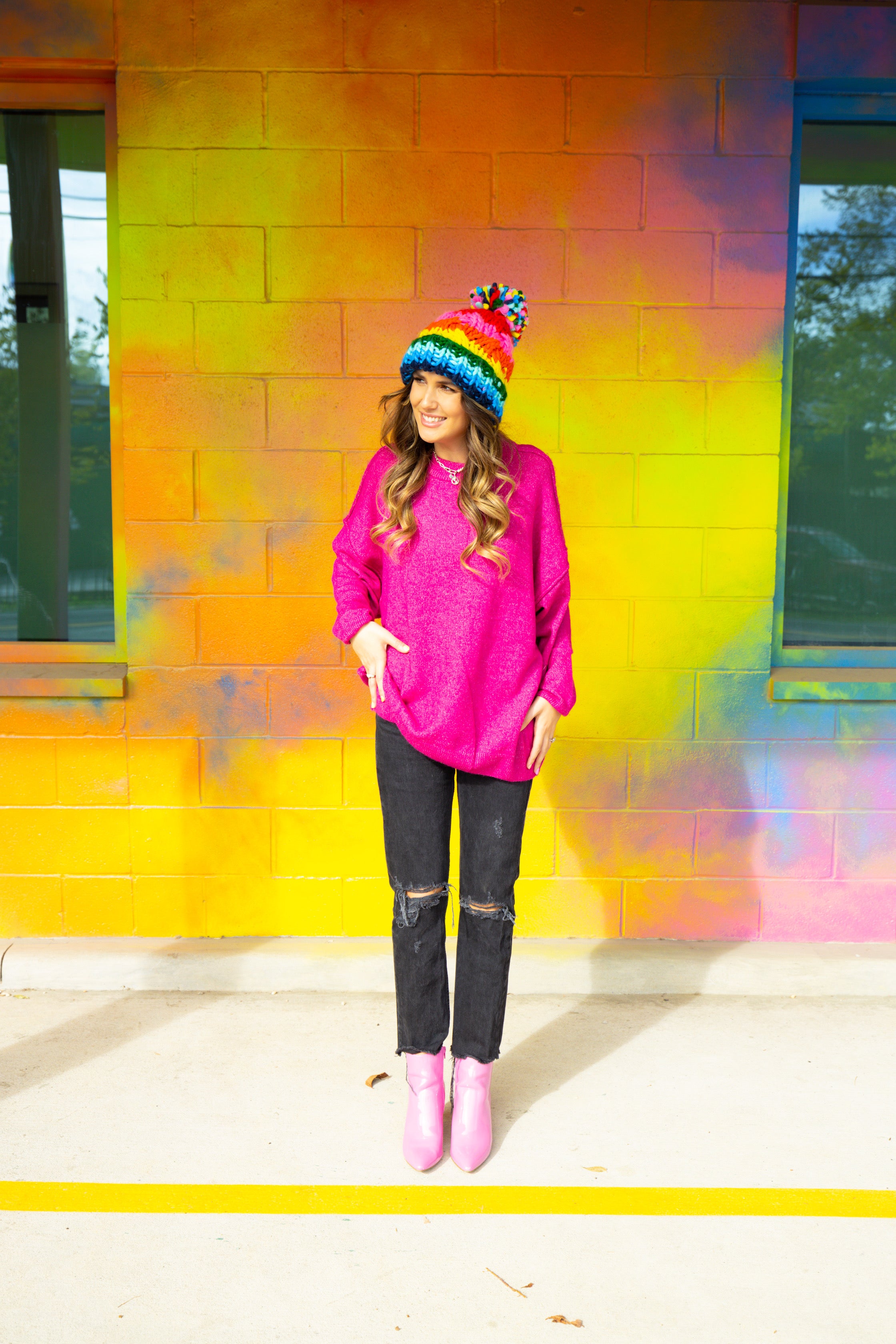 Berry Oversized Sweater (1XL)