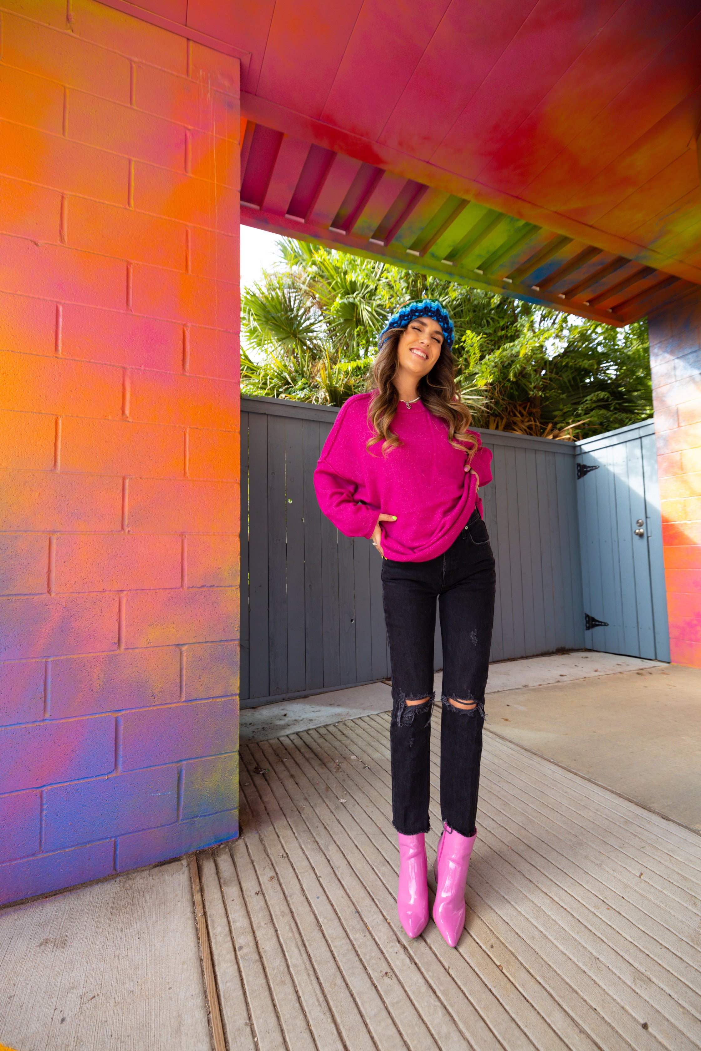 Berry Oversized Sweater (1XL)