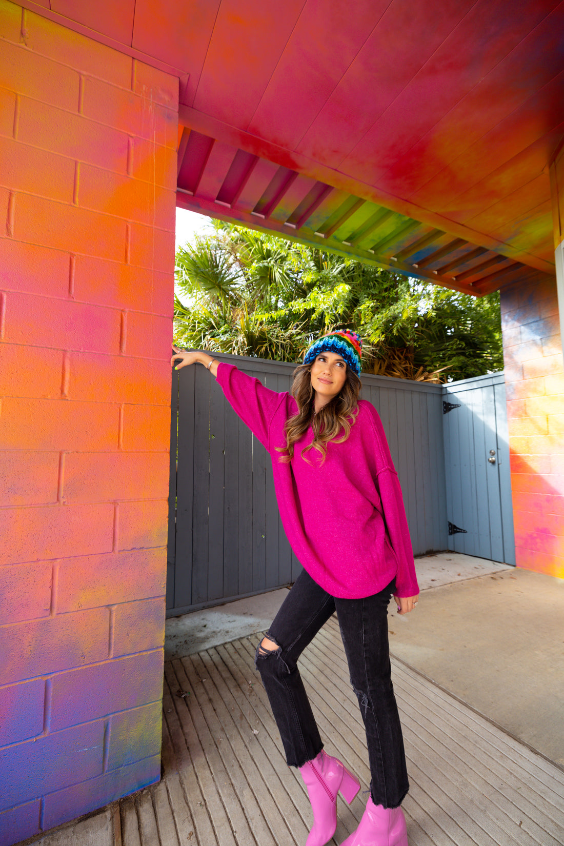 Berry Oversized Sweater (1XL)