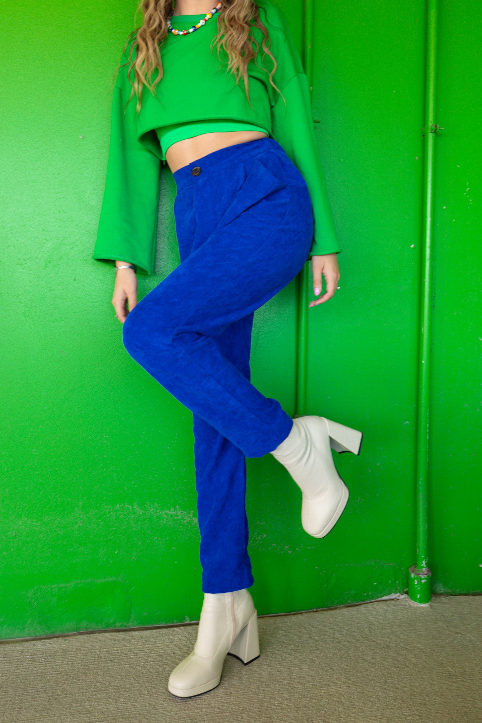 Theme Park Blue Corduroy Pants (S-3XL)