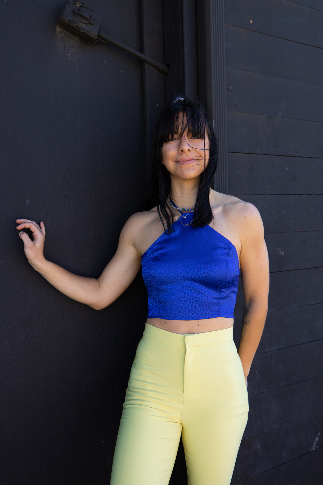 April Showers Satin Halter Top (S-L)