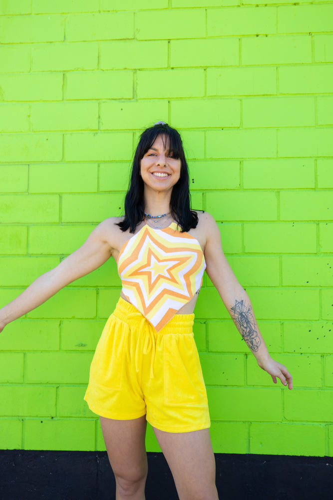 Shades of Yellow Star Halter Tank (S-L)