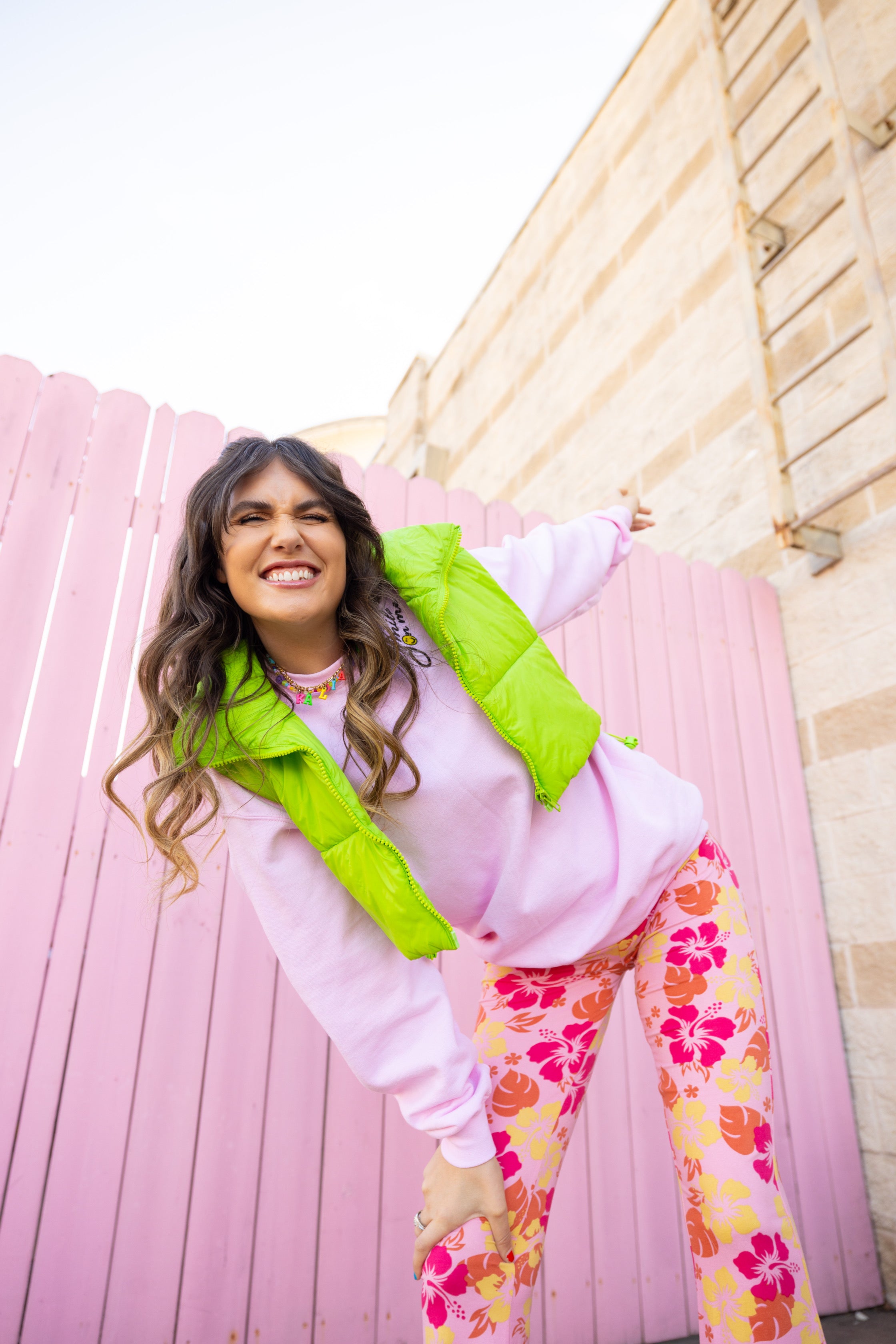 Smile On Me Pink Crewneck (S-L)