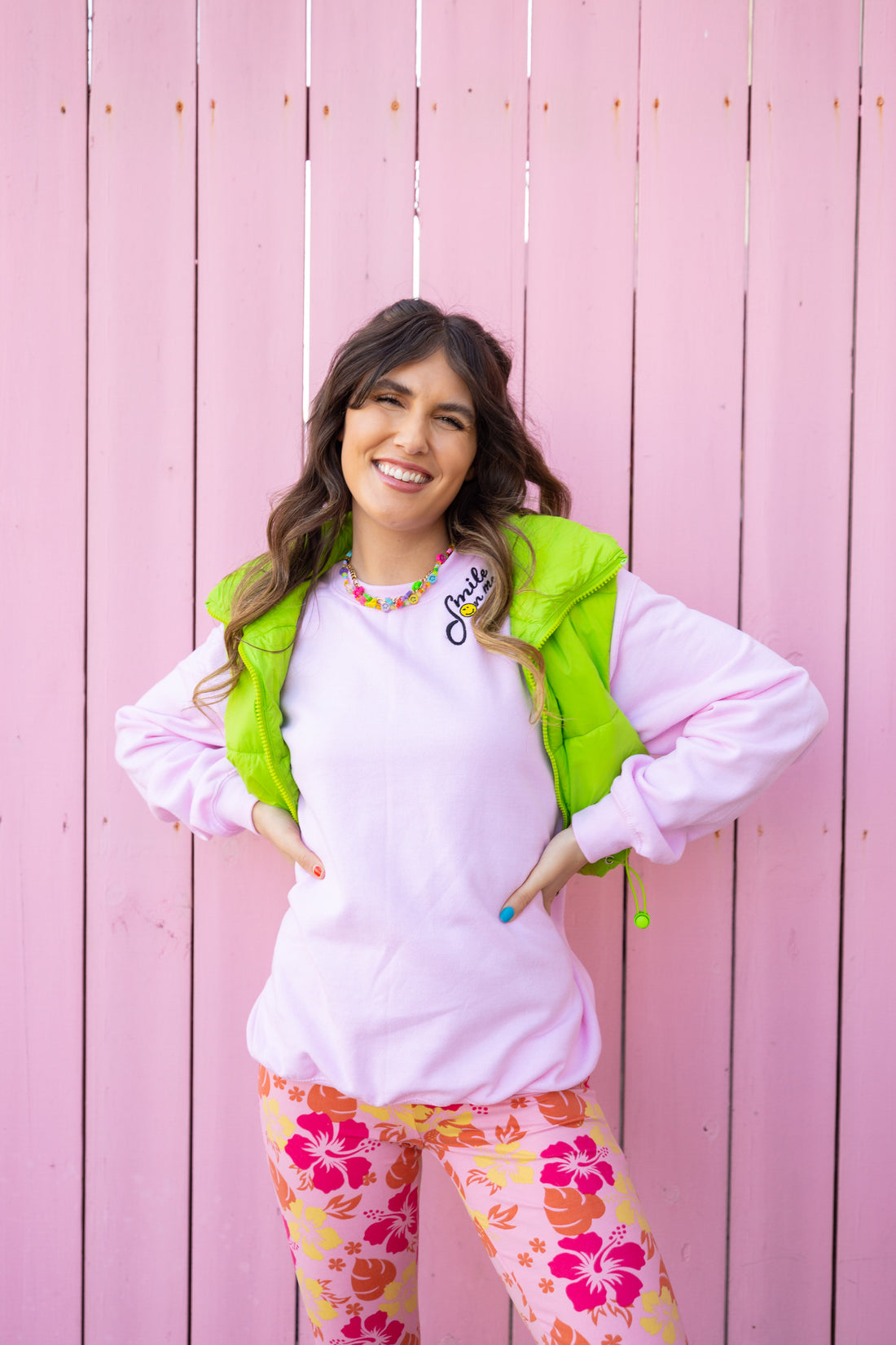 Smile On Me Pink Crewneck (S-L)