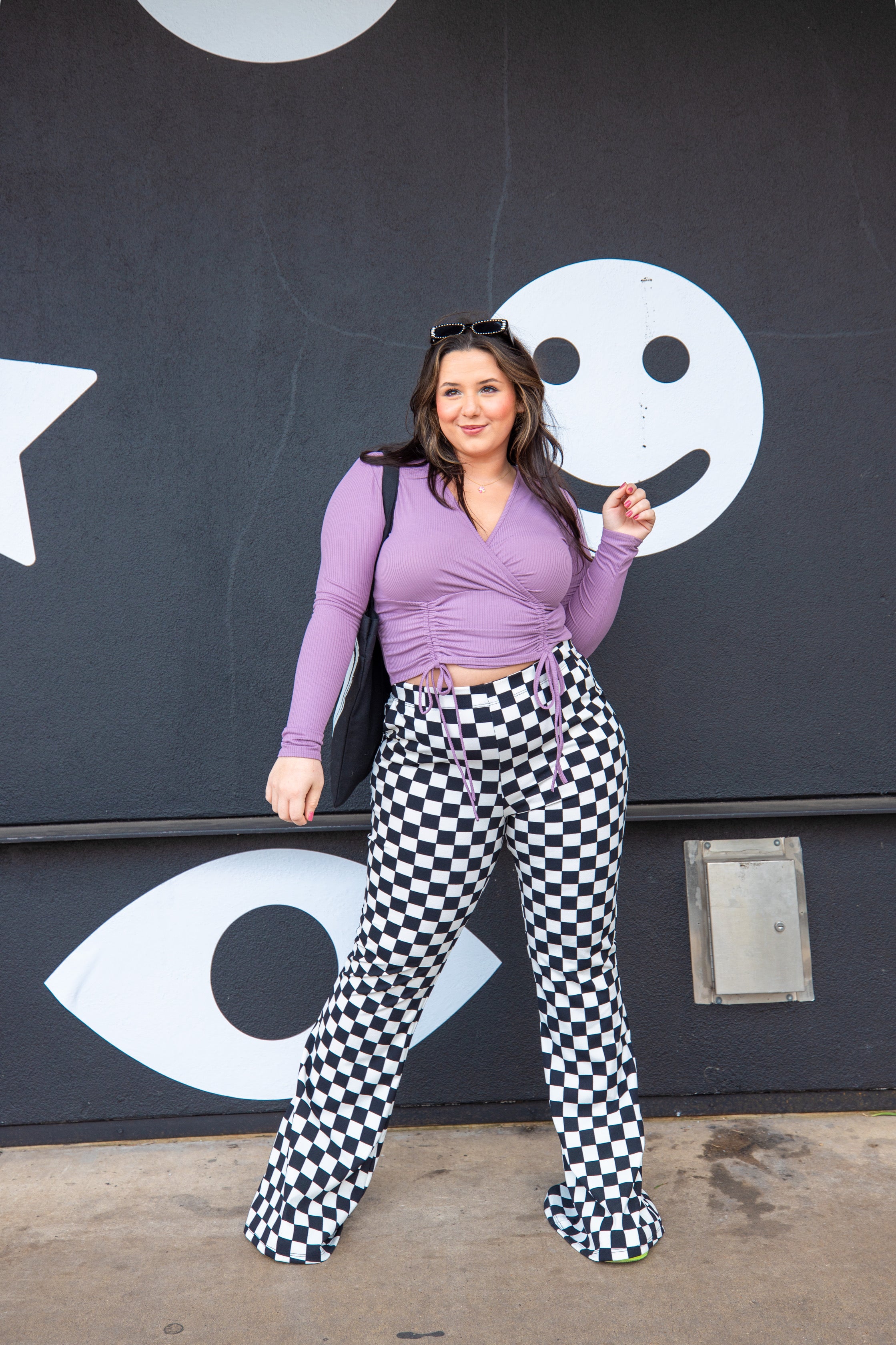 Angel Energy Long Sleeve Top in purple (S-3X)