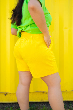 Live Each Day Yellow Terry shorts (S-3XL)