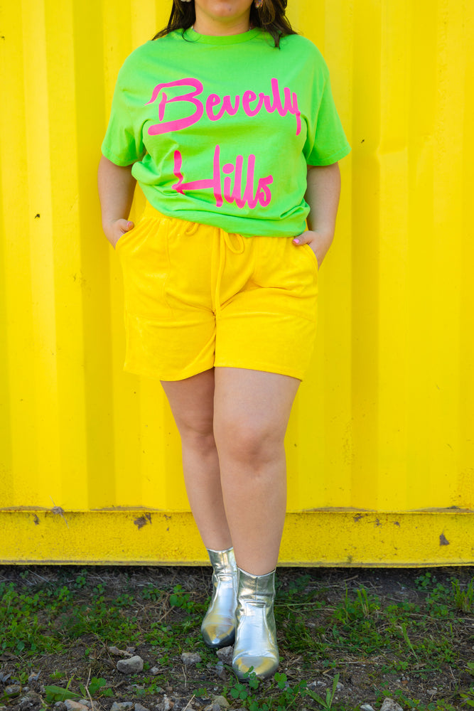 Live Each Day Yellow Terry shorts (S-3XL)