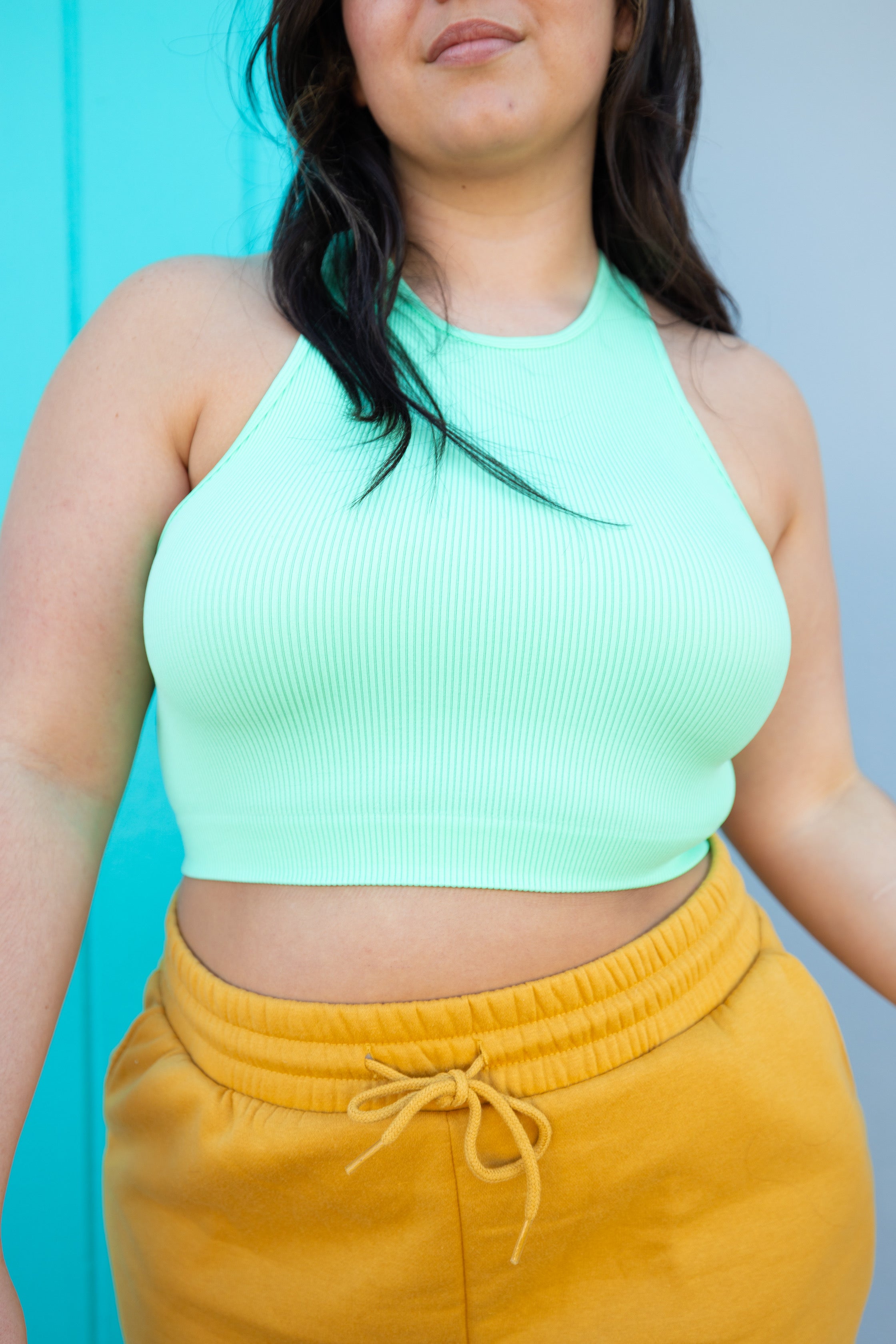 Mint long-line Lounge Tank (L-3X)