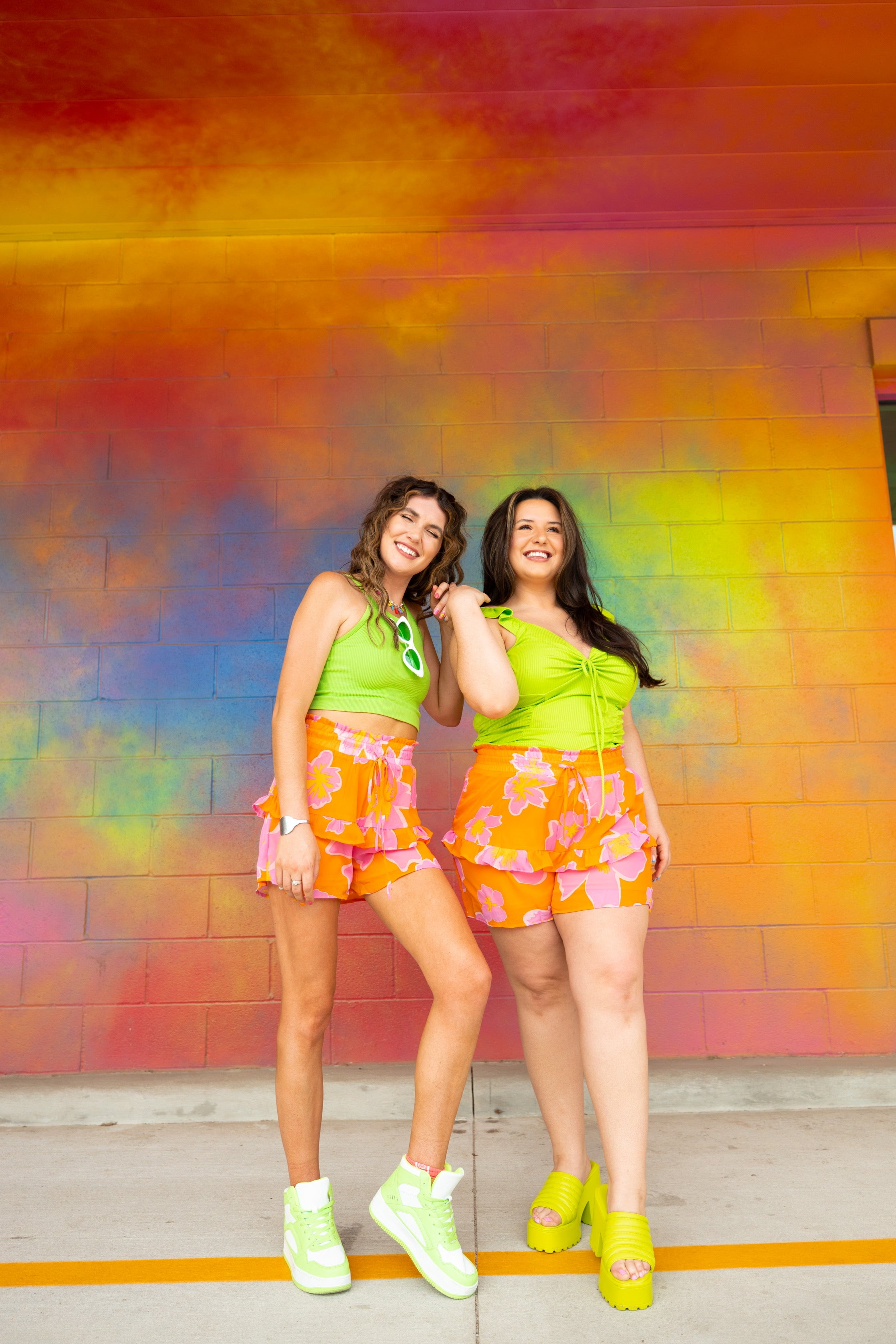 Tangerine Dream Floral Shorts (S-2XL)