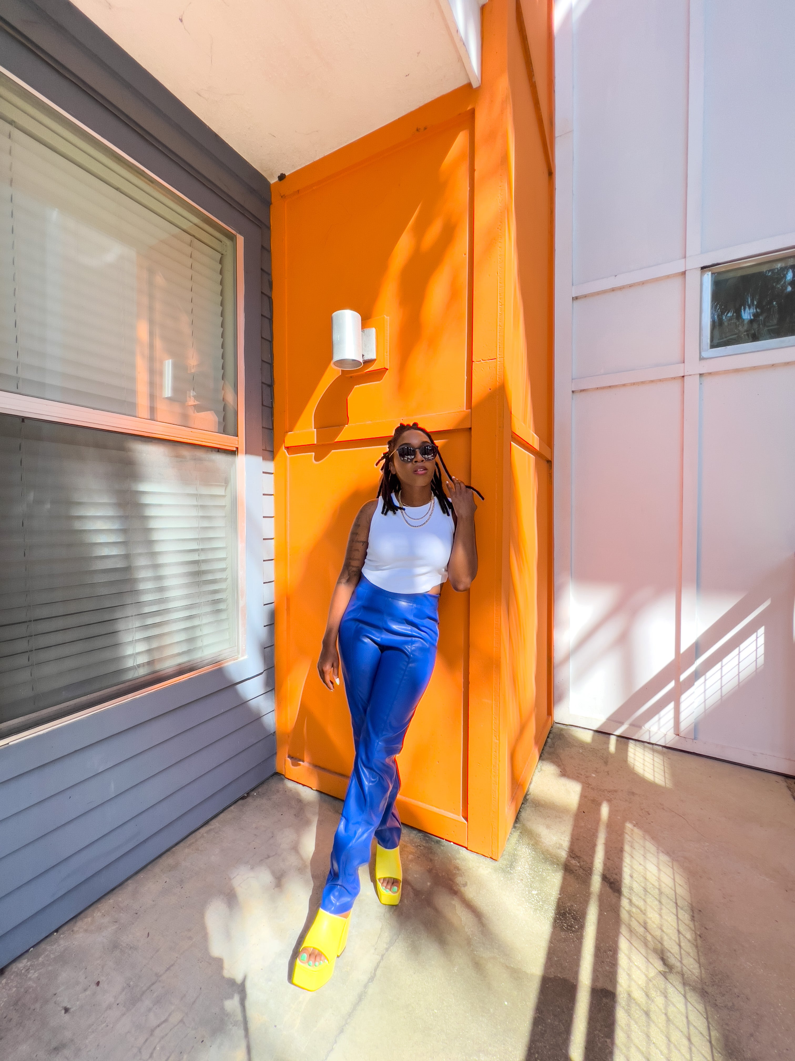 Baby Blues Faux Leather Pants (S-L)