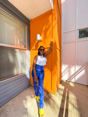 Baby Blues Faux Leather Pants (S-L)