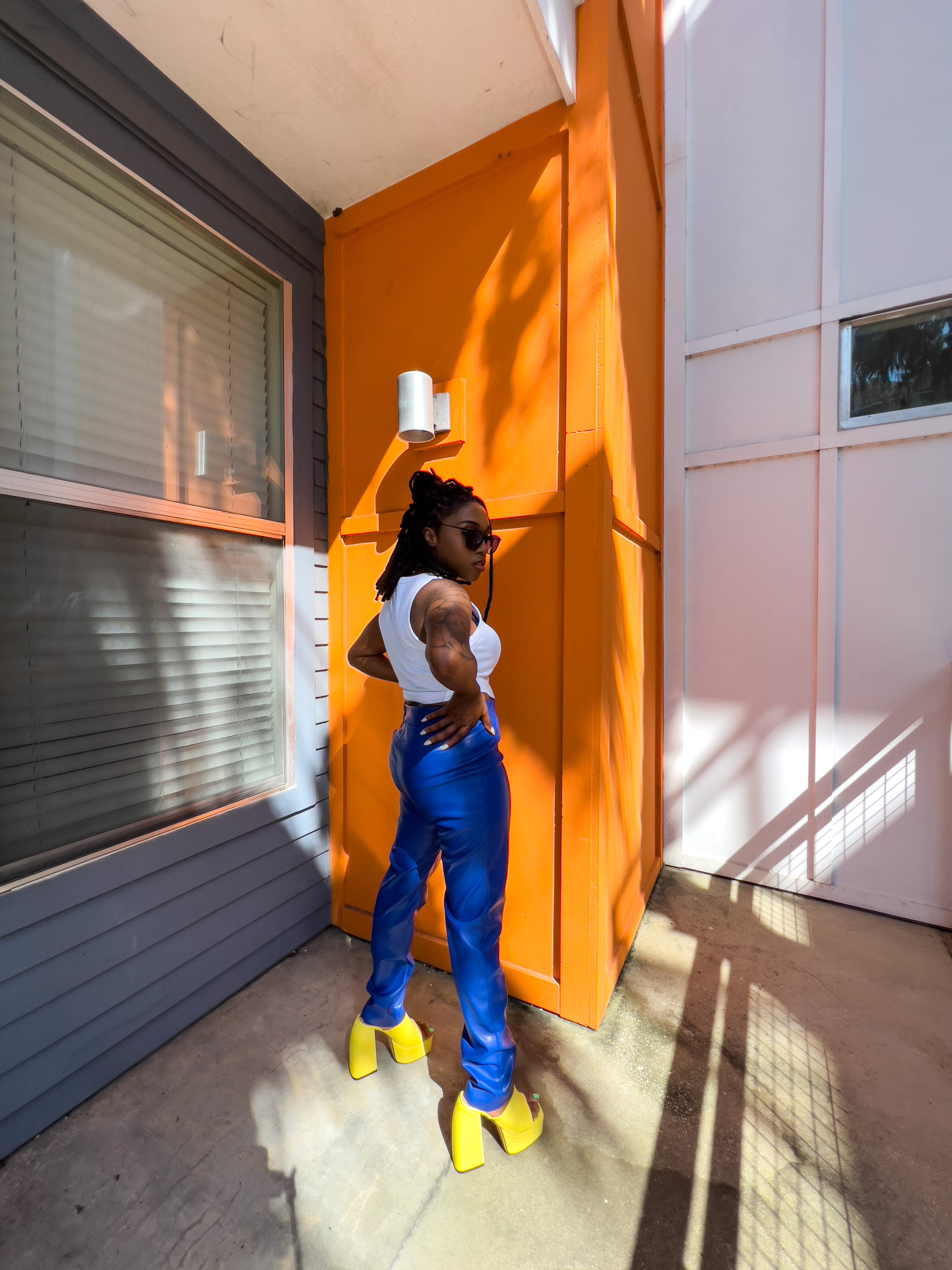 Baby Blues Faux Leather Pants (S-L)