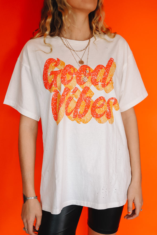 Good Vibes Oversized Tee