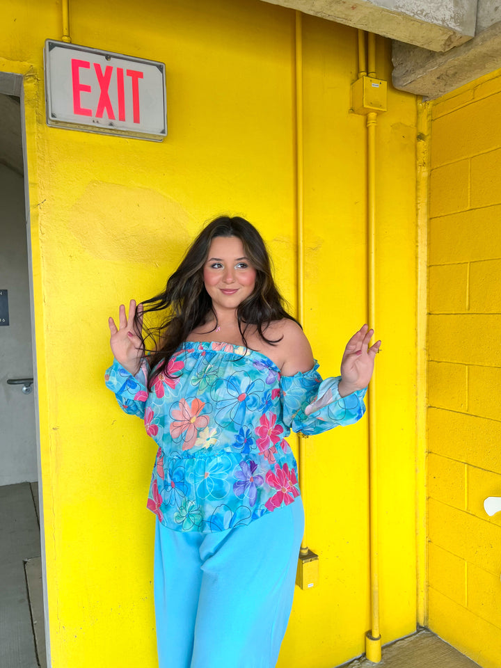 More Flowers Off the Shoulder Top (S-XL)